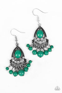Floating On HEIR - Green Earrings - Paparazzi Accessories - Sassysblingandthings
