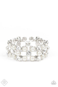 Diamonds and Debutantes - White Bracelet - Paparazzi Accessories - Sassysblingandthings