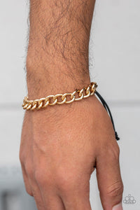 Sideline - Gold Mens Bracelet - Paparazzi Accessories