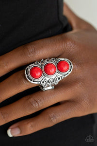 Sahara Soul - Red Ring - Paparazzi Accessories - Sassysblingandthings