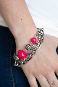 mega-malibu-pink-bracelet-paparazzi-accessories