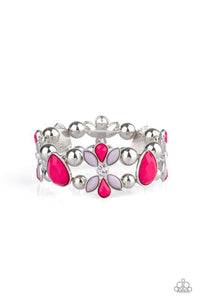 Fabulously Flourishing - Pink Bracelet - Paparazzi Accessories - Sassysblingandthings