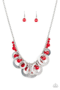 Turn It Up - Red Necklace - Paparazzi Accessories - Sassysblingandthings