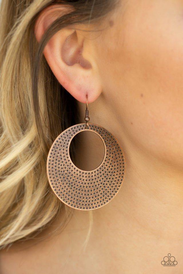 dotted-delicacy-copper-earrings-paparazzi-accessories