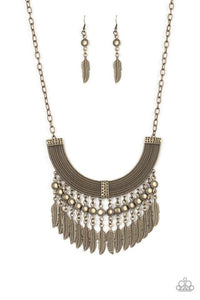fierce-in-feathers-brass-necklace-paparazzi-accessories