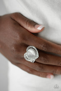 What The Heart Wants - White Ring - Paparazzi Accessories