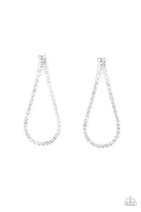 Diamond Drops - White Post Earrings - Paparazzi Accessories - Sassysblingandthings