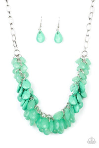 Colorfully Clustered - Green Necklace - Paparazzi Accessories - Sassysblingandthings