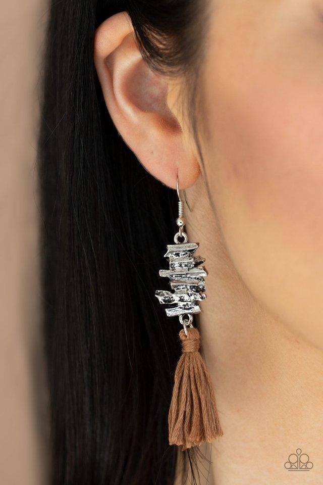 tiki-tassel-brown-earrings-paparazzi-accessories