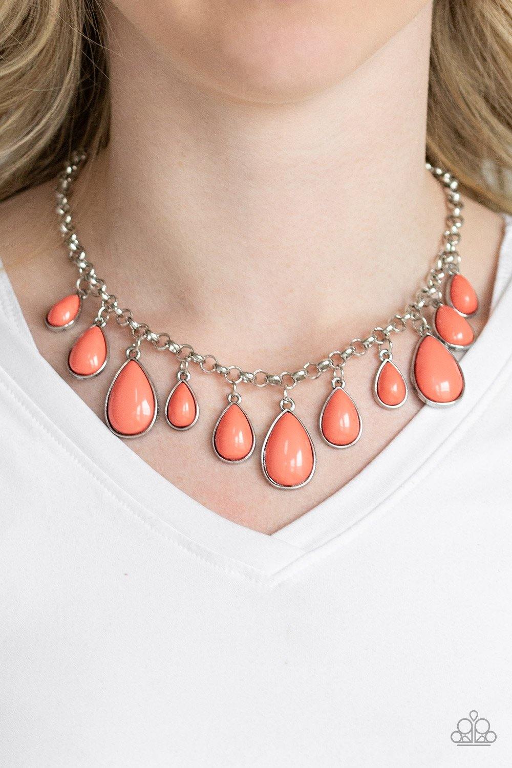 Jaw-Dropping Diva - Orange Necklace - Paparazzi Accessories - Sassysblingandthings