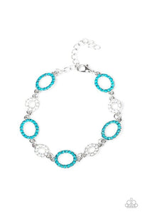 Bubbly Bedazzle - Blue Bracelet - Paparazzi Accessories - Sassysblingandthings