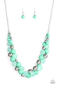 Bubbly Brilliance - Green Necklace - Paparazzi Accessories - Sassysblingandthings