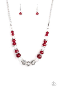 Distracted by Dazzle - Red Necklace - Paparazzi Accessories - Sassysblingandthings