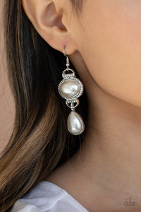 Icy Shimmer - White Earrings - Paparazzi Accessories - Sassysblingandthings