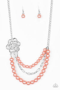 Fabulously Floral - Orange Necklace - Paparazzi Accessories - Sassysblingandthings