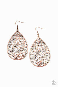 Grapevine Grandeur - Copper Earrings - Paparazzi Accessories - Sassysblingandthings