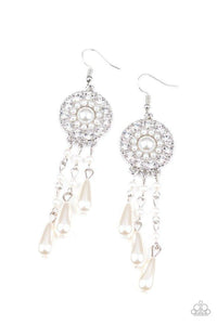 Dreams Can Come True - White Earrings - Paparazzi Accessories - Sassysblingandthings