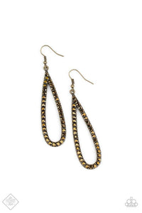 Glitzy Goals - Brass Earrings - Paparazzi Accessories - Sassysblingandthings