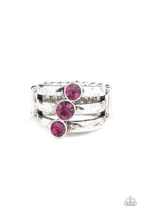 Triple The Twinkle - Pink Ring - Paparazzi Accessories - Sassysblingandthings