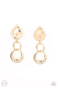 Reshaping Refinement - Gold Clip-On - Paparazzi Accessories - Sassysblingandthings