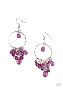Where The Sky Touches The Sea - Purple Earrings - Paparazzi Accessories - Sassysblingandthings