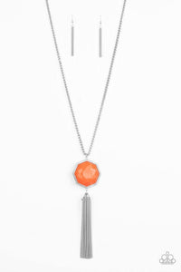 Prismatically Polygon - Orange Necklace - Paparazzi Accessories - Sassysblingandthings