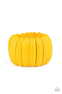 Colorfully Congo - Yellow Bracelet - Paparazzi Accessories - Sassysblingandthings