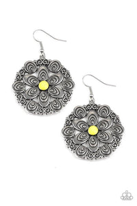 Grove Groove - Yellow Earrings - Paparazzi Accessories - Sassysblingandthings