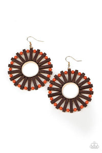 Solar Flare - Orange Earrings - Paparazzi Accessories - Sassysblingandthings