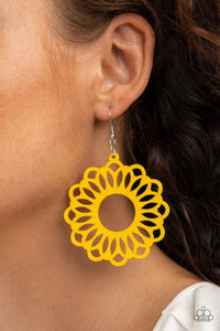 Dominican Daisy - Yellow Earrings - Paparazzi Accessories - Sassysblingandthings