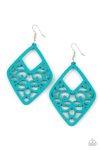 VINE For The Taking - Blue Earrings - Paparazzi Accessories - Sassysblingandthings