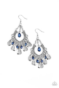 Musical Gardens - Blue Earrings - Paparazzi Accessories - Sassysblingandthings