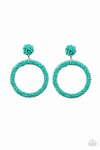 Be All You Can BEAD - Blue Earrings - Paparazzi Accessories - Sassysblingandthings