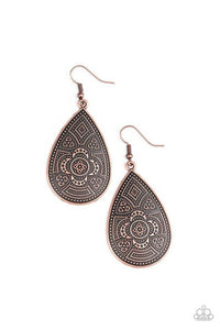 Tribal Takeover - Copper Earrings - Paparazzi Accessories - Sassysblingandthings
