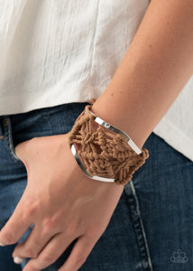 Macrame Mode - Brown Bracelet - Paparazzi Accessories