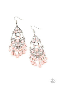 Glass Slipper Glamour - Pink Earrings - Paparazzi Accessories - Sassysblingandthings