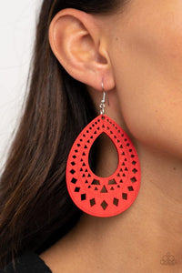 Belize Beauty - Red Earrings - Paparazzi Accessories - Sassysblingandthings