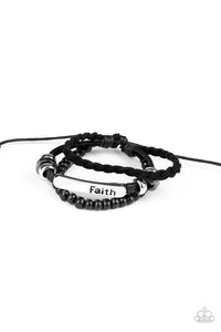 Let Faith Be Your Guide - Black Bracelet - Paparazzi Accessories - Sassysblingandthings