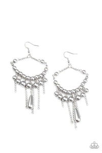 Party Planner Posh - Silver Earrings - Paparazzi Accessories - Sassysblingandthings