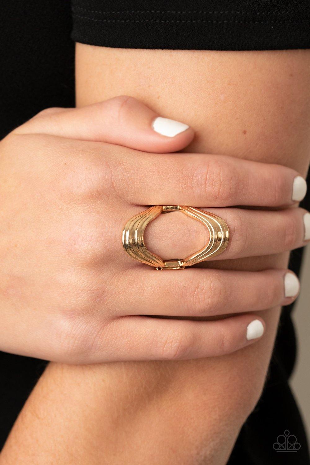 Keep An Open Mind - Gold Ring - Paparazzi Accessories - Sassysblingandthings