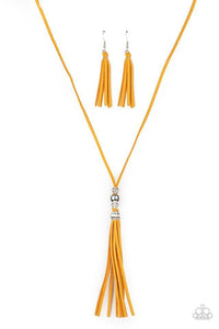 Hold My Tassel - Yellow Necklace - Paparazzi Accessories - Sassysblingandthings