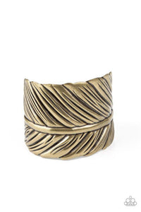 Where Theres a QUILL, Theres a Way - Brass Bracelet - Paparazzi Accessories - Sassysblingandthings