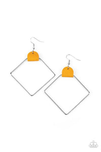 Friends of a LEATHER - Yellow Earrings - Paparazzi Accessories - Sassysblingandthings