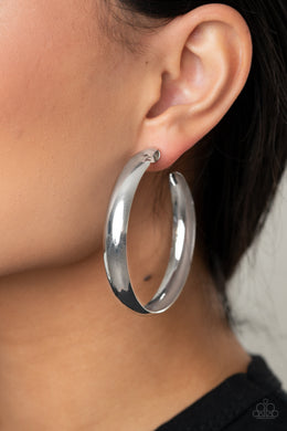 BEVEL In It - Silver Earrings - Paparazzi Accessories