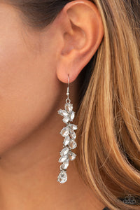 Unlimited Luster - White Earrings - Paparazzi Accessories