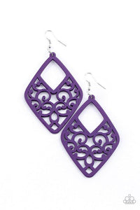 VINE For The Taking - Purple Earrings - Paparazzi Accessories - Sassysblingandthings