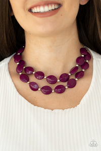 Two-Story Stunner - Purple Necklace - Paparazzi Accessories