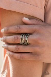 Switching Gears - Brass Ring - Paparazzi Accessories - Sassysblingandthings