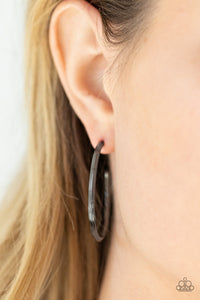 Chic As Can Be - Black Earrings - Paparazzi Accessories