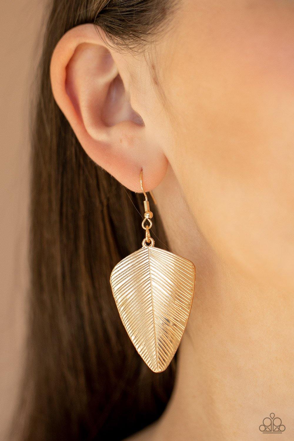 One Of The Flock - Gold Earrings - Paparazzi Accessories - Sassysblingandthings